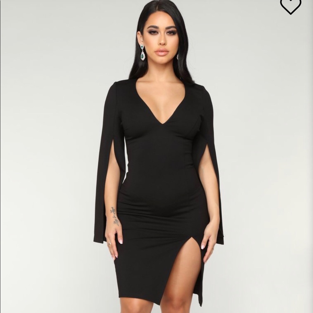 Sexy Black slit dress